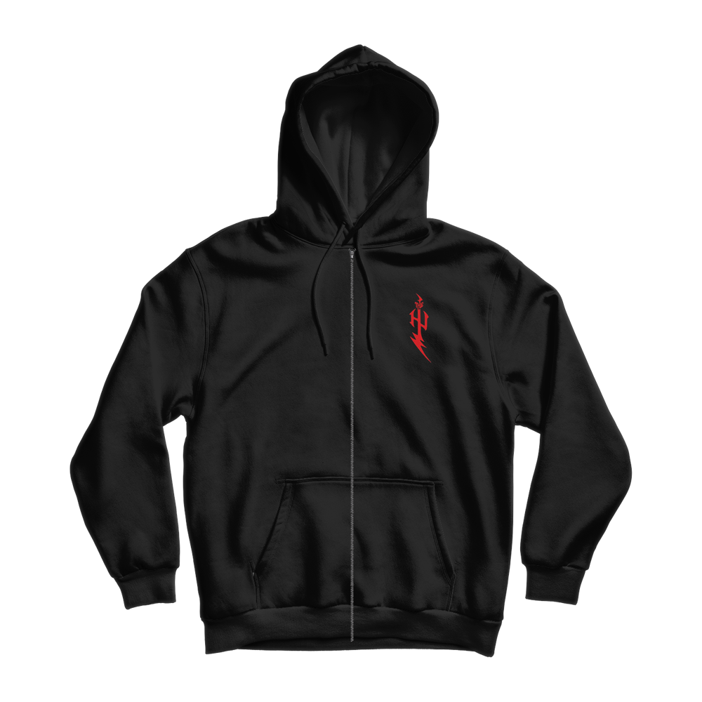 Black Thunder Zip Hoodie